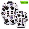 Uniforme de béisbol de dibujos animados de oso Kumamoto otoño e invierno uniforme de béisbol de estudiante americano chaqueta de moda igual para hombres y mujeres suministro transfronterizo
