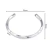 Pulsera Anillo Mobius de Nudo de Bambú Semiabierto Transfronteriza Europea y Americana para Mujer, Pulsera Versátil de Acero Inoxidable de Moda
