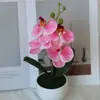 Planta de Orquídea Phalaenopsis Artificial en Maceta Producto Terminado para Decoración de Hogar, Sala de Estar, Boda, Ramo de Mano, Flor Artificial, Accesorio de Fotografía, Decoración del Hogar