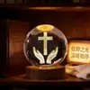 Artesanato Bola de Cristal Transparente Pequenos Enfeites Cruz Igreja Membros Atividade Lembranças Mesa Clássico Luz Noturna