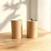 Contenedor cilíndrico de papel kraft con tapa y base del fabricante para té y aceites esenciales, tubo de papel redondo sellado, tubo de papel, empaque de regalo, caja universal