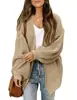 Otoño/Invierno 2026 Suéter Grueso de Punto para Mujer de Manga Larga Estilo Linterna, Cárdigan de Comercio Exterior para Mujer, Estilo Europeo y Americano, Amazon Transfronterizo