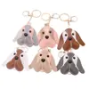 Llavero de Perro de Cuero Lindo Dibujo Animado Bulldog Francés Colgante para Bolso Accesorio Pequeño Regalo Adorno Colgante Creativo