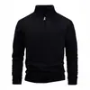 Sudadera de Polar para Hombre Nueva Estilo Otoño e Invierno 2025 Cuello Alto Media Cremallera Manga Larga Cuello Alto Transfronteriza Moderna Versátil