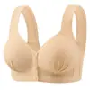 Novo Sutiã Plus Size de Abertura Frontal com Argolas Não Magnéticas, Fino, Respirável, Confortável, Costas Bonitas Levanta Seios, Fechamento Lateral para Mulheres
