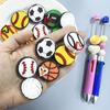 Pelota deportiva pelota cuentas se pueden usar cuerda DIY bolígrafo de cuentas fútbol fútbol voleibol baloncesto forma de cuentas cuentas de goma suave