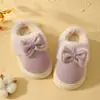 Pantuflas de algodón para niños de invierno, lindas y cálidas, con forro de felpa, adecuadas para bebés y niños pequeños, estilo padre-hijo, antideslizantes, de suela gruesa y diseñadas para uso en interiores