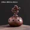 Estufa de Incienso Cerámica Vintage para el Hogar Interior Estufa de Incienso en Barra de Sándalo Estilo Zen Chino Decoración de Mesa de Té Adornos de Incienso en Sello