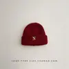 Chapéus Infantis para Outono e Inverno, Quentes e Grossos, Simples à Prova de Vento Gorro de Tricô, Unissex Chapéu de Lã com Proteção para Orelhas de Bebê, Moderno