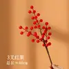 Flores Secas Frutas Vermelhas Flores Artificiais de Acácias Buquê Folhas de Eucalipto Ginkgo Decoração de Chão para Sala de Estar Arranjo de Flores Tecelagem