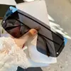 Nuevas Gafas de Sol Integradas Europeas y Americanas para Hombre, Sensación de Alta Gama, Montura Grande, Pieza Única, Moda de Vanguardia, Metal, Gafas de Sol a Prueba de Viento para Mujer