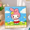 Pintura de Diamantes para Niños Kuromi Hecho a Mano DIY Pintura de Pegatinas de Diamantes Sanrio Pintura de Diamantes con Diamantes Completos 5D Tamaño Pequeño