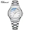 CHENXI Amanecer Reloj de Pulsera de Acero Transfronterizo Pareja Luminoso Impermeable Moda Calendario de Negocios Reloj de Cuarzo para Hombre y Mujer 8222