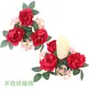 Guirlanda de Velas de Eucalipto Decoração de Natal Guirlanda Círculo de Cera Rosa Adereços para Janela Mesa de Jantar Arranjo de Casamento Flores Artificiais