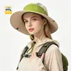 Nuevo Sombrero de Sol de Moda Color-Block Primavera/Verano, Sombrero Transpirable para Exteriores de Pesca y Senderismo, Sombrero de Pescador Protector Solar Estilo Vaquero Occidental