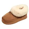 Botas de Nieve Gruesas con Suela Aumentadora de Altura Integradas con Piel para Mujer 20225 Invierno Pantuflas Medias Peludas con Felpa Añadida y Zapatos de Algodón Engrosados