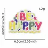 Pegatinas Divertidas de Tela Transfronterizas Personalizadas Color Texto en Inglés Bordado Bordado por Computadora Mochila Decoración de Viaje Venta al por Mayor Planchado
