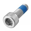 Tornillo de Dispensación Hexagonal de Cabeza de Taza de Acero Inoxidable 304, 180 Grados, Azul, Tornillo de Cabeza Cilíndrica Moleteada M2M3M4M5M6