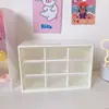 Corazón de Niña en Jiugongge Caja de Almacenamiento Tipo Cajón a Prueba de Polvo Papelería de Escritorio Joyería Cuenta Manual Almacenamiento de Cosméticos para Estudiantes