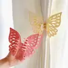 Hebilla de Cortina Nudo de Mariposa Hueco Exquisita Sensación de Alta Gama Habitación Dormitorio Corazón de Niña Decoración Sanadora Clip para Cortina del Hogar