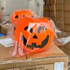 Balde de Abóbora de Halloween Transfronteiriço da Amazon Nova Lanterna de Abóbora Balde de Abóbora Infantil Pote de Doces com Tampa Atacado