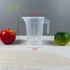 Taza medidora de plástico de gran capacidad cuidadosamente seleccionada con tapa y escala, herramienta de prueba específica de laboratorio resistente al calor de grado alimenticio