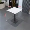 Mesa de Jantar em Ardósia Loja de Chá com Leite Mesa Redonda Pequena Mesa Retangular para Restaurante de Hotel Comercial Light Luxury Cantina Café Fast Food Mesa e Cadeiras