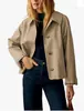 Nuevo Trench Corto Retro Francés de Solapa Otoño 2026 para Mujer, Chaqueta Casual Holgada de Botonadura Única Estilo de Moda