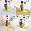 Modelo Nuevo 2024 Pie Prensatelas de Rodillo de Plástico Teflón, Versión Estrecha Resistente al Desgaste, Adecuado para Materiales Delgados y Gruesos, Pie Prensatelas de Rodillo Universal con Placa de Suela Intercambiable