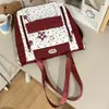 Estilo Coreano Dulce Estrella Dopamina Bolsa para Dolor Alto Aspecto Bloque de Color Estudiantes de Primaria Grados 3-5 Juego de Dos Piezas Mochila