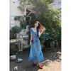 2026 Verano Nuevo Estilo Francés de Alta Gama Elegante Estilo Femenino Vestido Adelgazante para la Cintura Vestido de Longitud Media para Mujer Vestido de Vacaciones