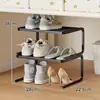 Zapatero bajo cama, estante para zapatos, estante de capas, estante divisor de zapatero, solución de almacenamiento de zapatos, soporte de zapatos de doble capa bajo la cama para dormitorio