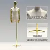 Loja de Roupas Estilo Coreano Manequim para Exposição de Roupas Manequim Feminino de Camurça Meio Corpo Suporte para Manequim Suporte de Exposição de Corpo Humano Completo