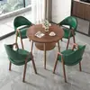 Juego de mesa y sillas de recepción y negociación de estilo minimalista nórdico para tiendas de té de leche y cafeterías, apartamentos y bed & breakfasts, mesa de comedor, mesa redonda pequeña para balcón