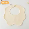 Babeiro de Gaze Cor Pura Estilo K para Bebê, Babeiro de Pétala para Bebê, Toalha de Saliva Impermeável Macia de Sete Camadas, Tipo Algodão a