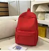 Mochila coreana Ins de aspecto nuevo, estilo preppy, color liso, con letras, para mujer, ligera, versátil, de gran capacidad
