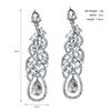 Pendientes de Novia Europeos y Americanos de Gama Alta Pendientes de Diamantes de Aleación Vintage de Lujo Ligero Pendientes Grandes para Mujer Fiesta de Cumpleaños