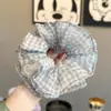 2026 Novo Estilo Acessórios de Cabelo Doce e Fresco Scrunchie de Renda Xadrez Nicho Simples Elegante Versátil Elástico de Cabelo para Mulheres