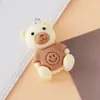Nuevo Colgante de Oso con Lazo Lindo de Dibujos Animados y Conejo Colgante de Llavero de Resina para DIY Colgante para Equipaje de Estudiante