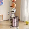 Rack de Armazenamento Removível para Casa Sala de Estar Rack de Armazenamento de Basquete Grande Capacidade Rack de Armazenamento de Equipamentos Esportivos Rack de Armazenamento Multicamadas