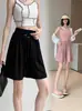 Pantalones Cortos Yamamoto de Seda de Hielo para Mujer 2026 Nuevos de Verano Finos Casuales Sueltos Pierna Ancha de Longitud Media Pantalones Deportivos para Uso al Aire Libre