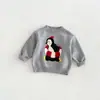 Suéter Lindo de Pingüino para Niños 2026 Nuevo Otoño e Invierno Bebé Niño Jacquard Dibujos Animados Grueso Jersey zdm6522