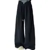 Pantalones de Chándal Anchos Rectos Relajados para Mujer, Estilo Retro Americano, Pantalones Deportivos Levanta Glúteos, Azul Marino, Nuevos para Primavera y Otoño 2026