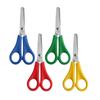 Fabricantes en stock acero inoxidable con escala tijeras para niños tijeras de plástico de color tijeras de punta redonda para estudiantes tijeras de mano comercio exterior