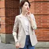 Chaqueta de Traje Blanca para Mujer 2023 Nuevo Diseño con Sentido de Diseño Nicho Otoño e Invierno Traje Superior Coreano Ajustado Ropa de Negocios