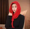 Bufanda Tejida, Protección Solar de Verano, Sombrilla, Turbante, Toma de Fotos de Viaje, Moderna, Versátil, Elegante, Chal Bufanda de Seda