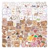 90 lindas pegatinas de oso de dibujos animados y conejo para funda de teléfono móvil, diario, cuaderno, laptop, iPad, decorativas