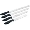 Mango de Plástico Acero Inoxidable Cuchillo para Pastel Cuchillo Dentado Herramienta para Hornear Cuchillo para Tostadas Rebanador de Sándwiches de Pastel Cuchillo para Pan