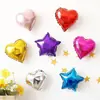 Globos de papel de aluminio de 5 pulgadas con forma de estrella de cinco puntas y corazón, decoraciones inflables de cumpleaños con forma de estrella y corazón, arreglo para escenas de ceremonia y aula