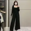 NovedadConjunto de tres piezas: casual y relajado, nuevo estilo primavera y otoño, camisola y cárdigan irregulares, atuendo adelgazante y elegante
